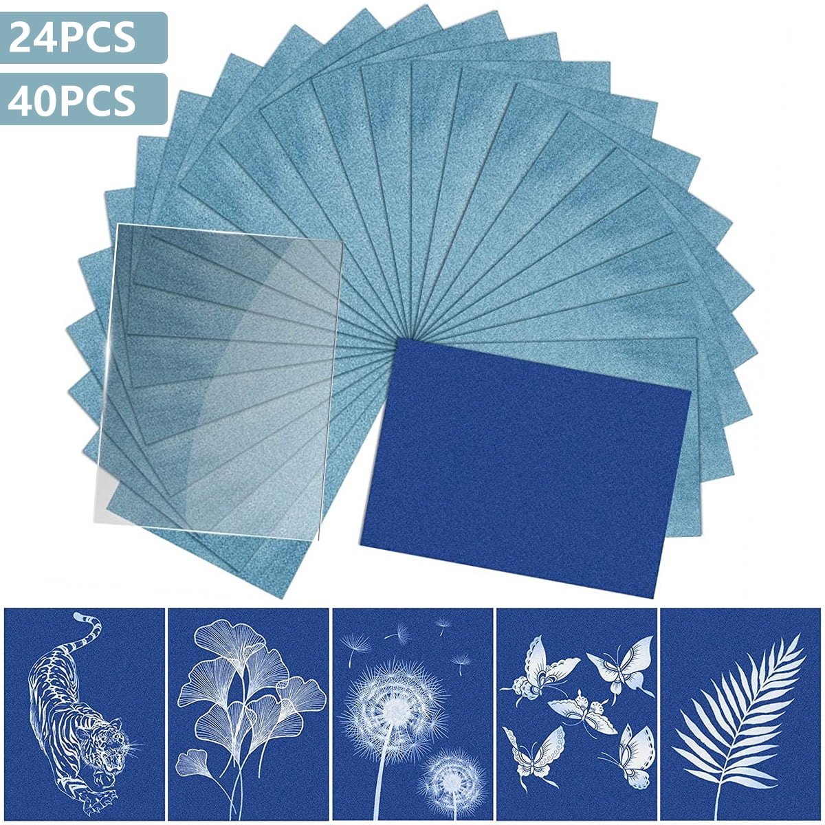 ALIMARO Sun Print Paper Kit with Acrylic Panel,A5 Sun Printing Art