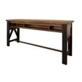 thumbnail image 2 of Peya 78 Inch Counter Height Sofa Table, 3 Compartments Gray Brown Pine Wood- Saltoro Sherpi, 2 of 5