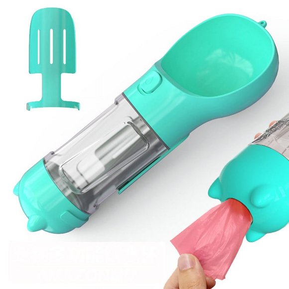EGNMCR Pet Nursing Supplies Pet Dog Traveling Drinking Bottle with Garbage Shovel and Water Dispen Water dispenser