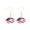 As shown, variant on QIQUWOHUL American Independence Day Earrings Pendant Flag Red Blue White Lightweight Fashion Rhinestone Heart Shape
