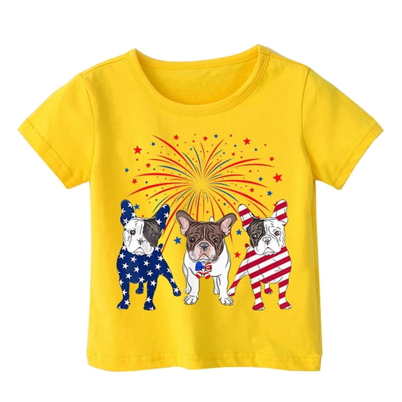 XXWXYD Kids 250th Anniversary USA Shirts 4th of July Shirts Boys Girls USA Shirt Kids Memorial Day T-Shirt Independence Day Patriotic Short Sleeved Tees Tops