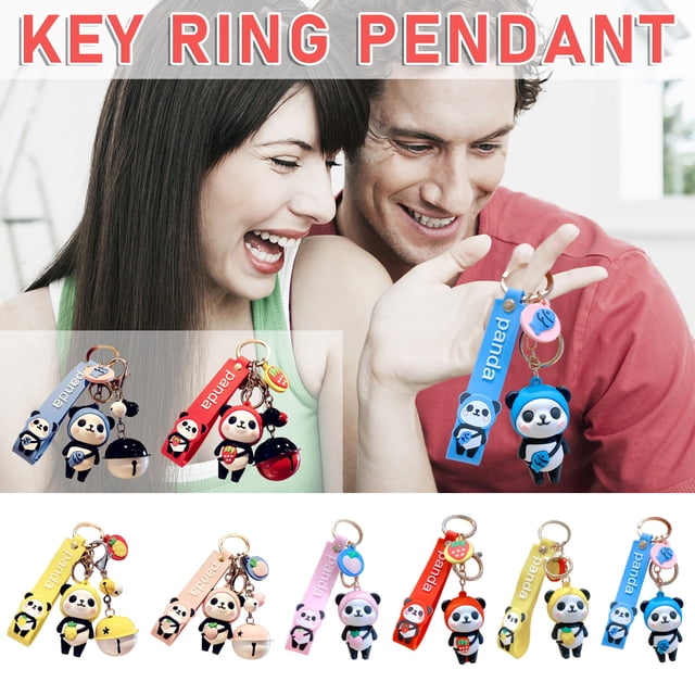 Fiudx Liquidación De Joyas Figura De Pandas De Pvc Para Llavero, Cordón De Muñeca, Insignia De Oficina, Pulsera Para Correa De Teléfono Móvil