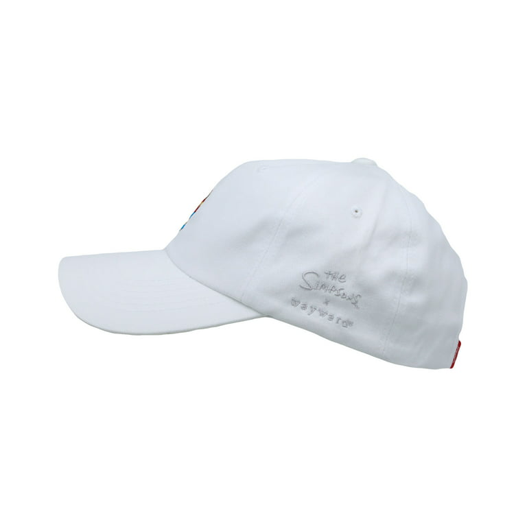 WITHMOONS The Simpsons Bart Embroidery Baseball Cap Simple Hat HL11364  (White)