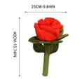 thumbnail image 3 of Ramo de rosas artificiales | Arreglo floral artificial de tela | Atrezzo decorativo, regalo romántico eterno, toque suave, pétalos, multicolor, una pieza, 3 of 5