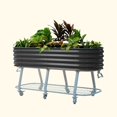 thumbnail image 7 of Vego Garden 2 x 6 ft Elevated Self-Watering Rolling Planter Raised Garden Bed Kits-Modern Gray, 7 of 7