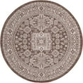 thumbnail image 2 of Rugs.com Outdoor Aztec Collection Rug – 5 Ft Round Brown Flatweave Rug Perfect For Kitchens, Dining Rooms, 2 of 8