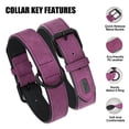 thumbnail image 3 of Collar para perros Didog de piel acolchada suave, color morado, XL, para perros grandes, 3 of 7