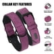 thumbnail image 3 of Collar para perros Didog de piel acolchada suave, color morado, XL, para perros grandes, 3 of 7