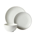 thumbnail image 2 of (2 pack) Better Homes & Gardens Sawyer 12-Piece Stoneware Dinnerware Set Cream, 2 of 9