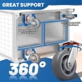 thumbnail image 5 of Heavy Duty Platform Truck  with Cage 40x24 Hand Truck, 2800lbs Capacity Metal Basket Cart with Wheels, 5 of 9