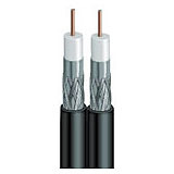 VEXTRA V621QBB Quad Shield RG6 Solid Copper Coaxial Cable Black