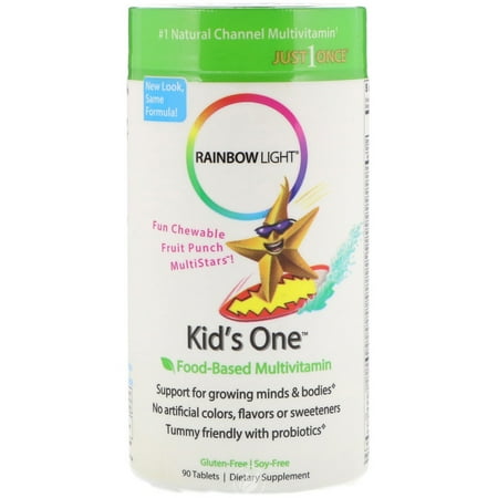 90 Tablets Rainbow Light - Rainbow Light Kids One Multivitamin 90 Tablet, Pack of 2