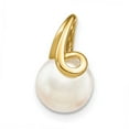 thumbnail image 1 of Real 14kt Yellow Gold 8-9mm White Button Freshwater Cultured Pearl Pendant Slide; for Adults and Teens; for Women and Men, 1 of 4