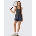 thumbnail image 6 of G4Free Ribbed Removable Built in Bra Workout Tank Tops Woman Racerback Square Neck Yoga Top Lightweight Athletic Tanks, 6 of 8