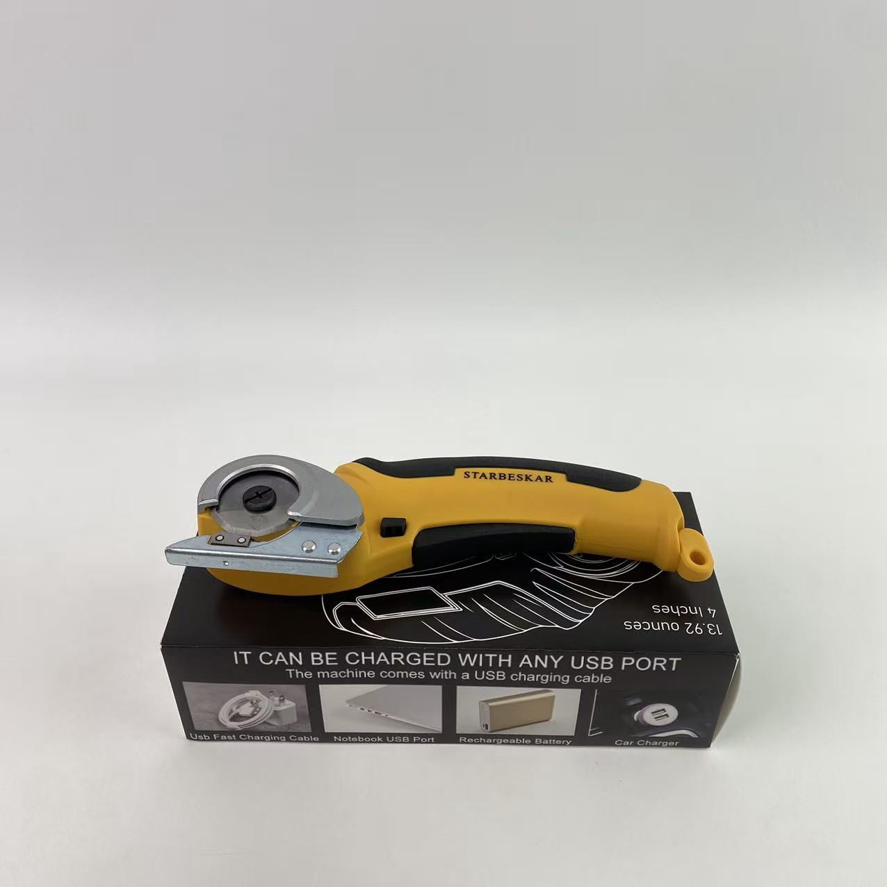 STARBESKAR Shears, electric,Cordless Electric Scissors, Rotary Cutter for Fabric and Cloth, Fabric Cutter for Carpet Leather Felt with Storage Box