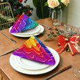thumbnail image 4 of GZHJMY Bright Rainbow Cloth Napkins Set of 6 Pack, Washable Soft Table Dinner Napkins 20 inch for Kitchen, Hotel, Party, Wedding Washcloths, 4 of 7