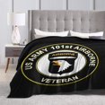 thumbnail image 2 of 101st Airborne Air Assault Paratroops - Manta de forro polar para cama de veterano, manta de felpa suave para sofá, para el hogar, camping, viajes, 60 x 50 pulgadas, 2 of 5