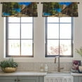 thumbnail image 3 of LALILO Kitchen Curtain Valance Castle Sunny Day Spain Picture Rod Pocket Window Curtain 52"x 18" Set of 2, 3 of 5