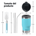 thumbnail image 2 of Portalatas Bloosom  De Cerveza De Acero Inoxidable Vaso Térmico 14oz Azul Claro, 2 of 5