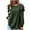 Green, variant on XFLWAM Women's Swiss Dot Ruffle Tops Lace Crochet Crewneck Puff Long Sleeve Trendy Babydoll Flowy Shirts Cute Blouses Purple S