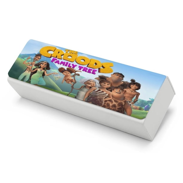 Los Croods Estuche Rígido para Gafas de Cuero PU Protector con Forro de Felpa Premium Suave para Hombres y Mujeres