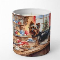 Carolines Treasures DAC3894CDL 10 oz Unisex Yorkshire Terrier Yorkie Christmas Cookies Decorative 100 Percent Soy Candle