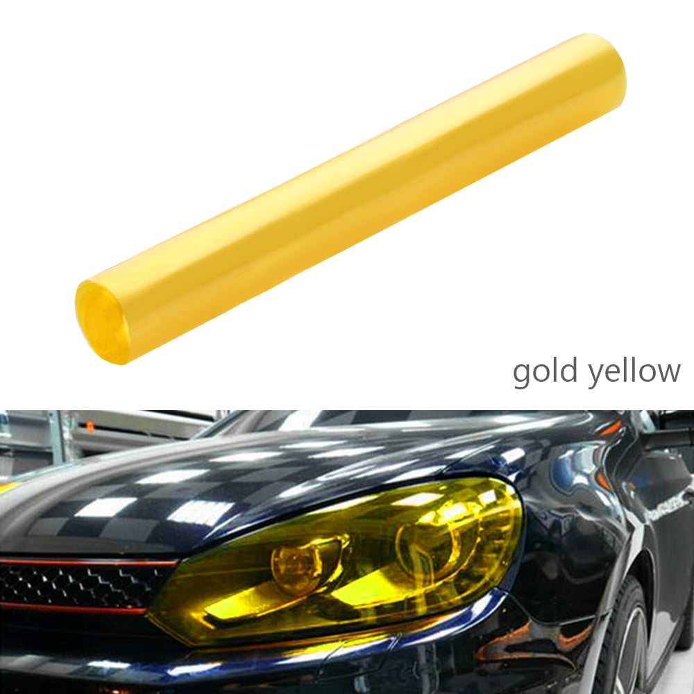 Yellow 30cm x 120cm Car Headlight Tint Film Taillight Tail Vinyl Wrap Fog Light 