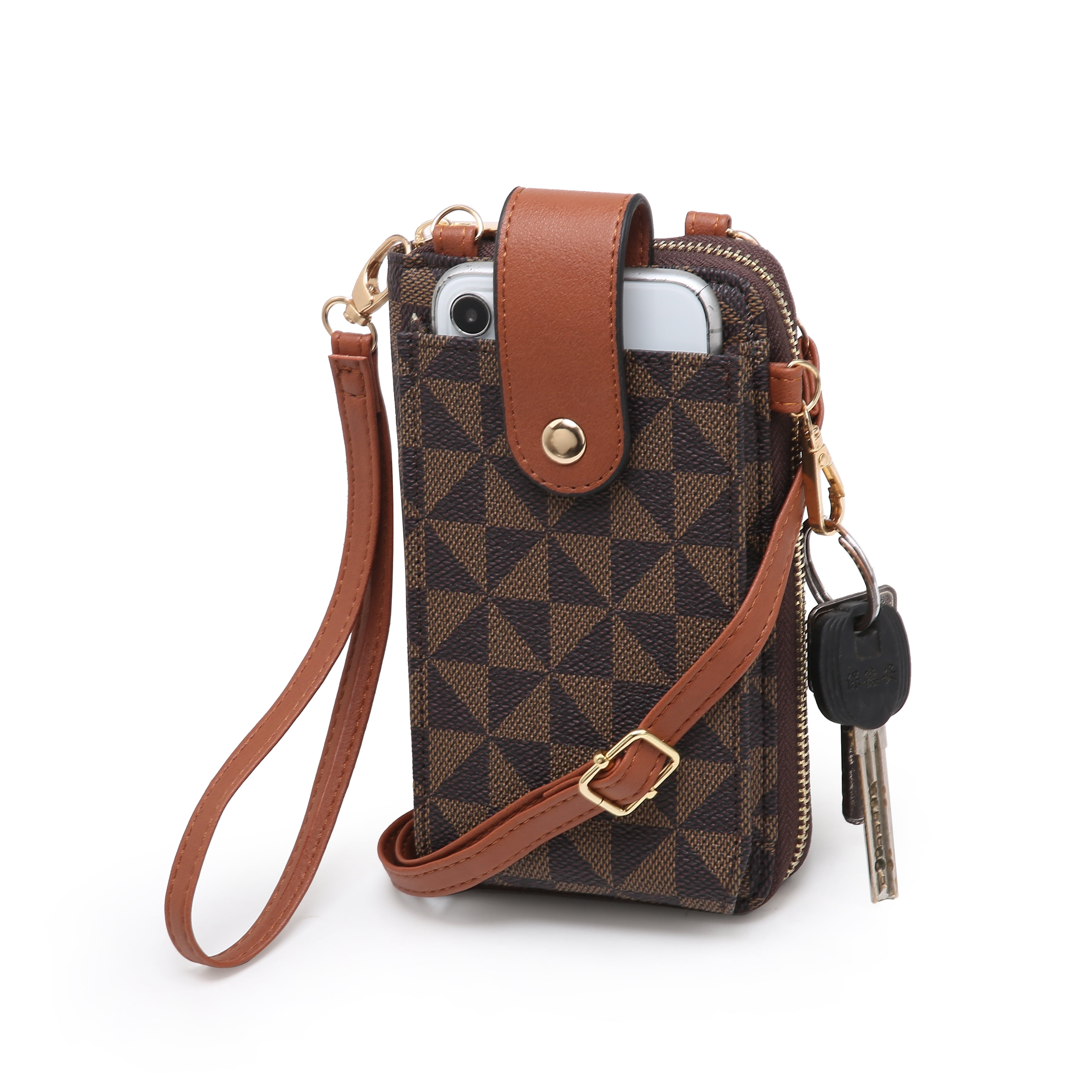 Fashion Crossbody Bag for Women Small Leather Crossbody Shoulder Bags Vintage Clutch Handbag Cell Phone Purse