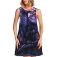 thumbnail image 1 of Easygdp Fantasy Dragon In Cathedral para Vestido Transpirable de Mujer, Vestido Suelto de Manga Corta con Pliegues y Bolsillos para el Verano, 1 of 7