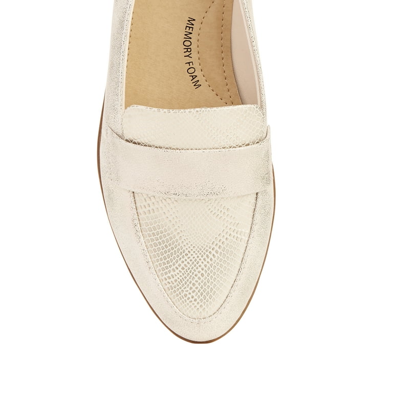 Cream store loafers ladies