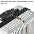 thumbnail image 5 of Unique Bargains Security Cable 2.5mm x 1.5m/5ft Coated Luggage Lock Wire Rope with Double Loop, Clear Orange, 3 Pack, 5 of 5
