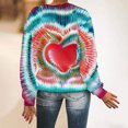 thumbnail image 5 of Jalioing Women's Sweatshirt for Valentine's Day Drop Shoulder Pullover Top Tie-Dye Print Fashion 2024 Tunics (XX-Large, Blue), 5 of 6