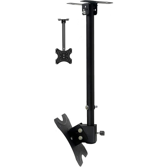 Adjustable Ceiling TV Mount Tilt Swivel TV Monitor Ceiling Mount Fits Most 14"- 32" LCD LED Flat Panel Display Max VESA 200x200 mm Max Loading up to 66 lbs Height Adjustable