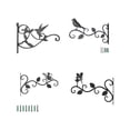 thumbnail image 3 of Cateissary Gancho de planta decorativo de hierro resistente y duradero negro-soporte de planta colgante cesta de flores gancho estante de pie de Type2 NO2, 3 of 6