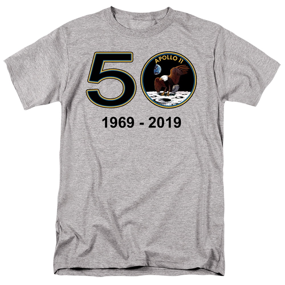 Apollo 11 50th Anniversary Mens Short Sleeve T-Shirt Graphic Tshirts Tee 