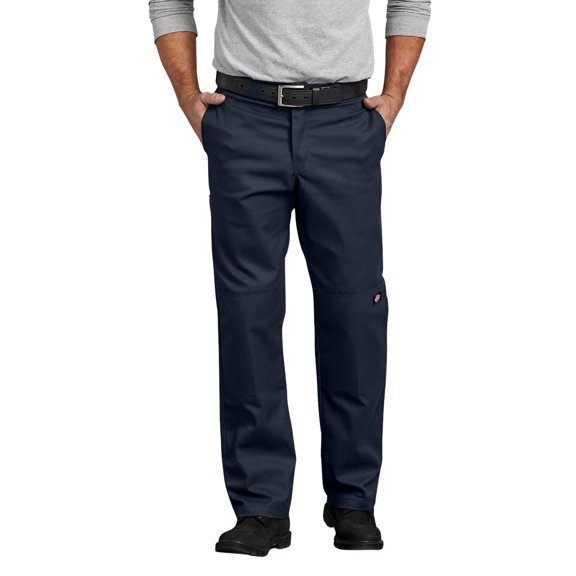 Dickies Men's FLEX Regular Fit Double Knee Work Pants, Dark Navy, 44X32