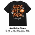 thumbnail image 2 of God's Got My Back Always Graphic Tee – Christian Streetwear Unisex T-Shirt, 2 of 9