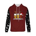 thumbnail image 4 of KeShDi Christmas Long Sleeve Shirts for Men Casual Fashion Hooded Sweatshirts Round Neck Print Pullover Long Sleeve Sweatshirt Wine L, 4 of 5
