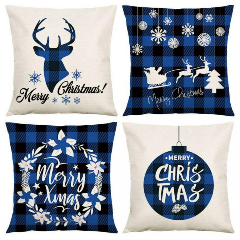 Christmas Pillow Covers 17.7x17.7 For Christmas Decorations