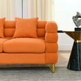 thumbnail image 6 of Orange Fabric Sofa with 2 Pillows | Comfort and Style Combined, 6 of 6