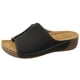 thumbnail image 1 of Sandalias de cuña con plataforma para mujer Zapatillas con cojín grueso Diapositivas de moda (37 Negro), 1 of 8