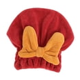thumbnail image 3 of 3xToalla Para Secar El Cabello, Gorro Para La Cabeza, Gorro De Baño, Toalla De Baño Para Cabello Rizado, Pelo Largo, Rojo, 3 of 8