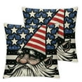 thumbnail image 2 of Nawypu 4th of July Pillow Covers, Memorial Patriotic USA Flag Gnome Stripes Pillowcase Independence Day Decor for Sofa Couch Bed Home,Set of 2 White, 2 of 6