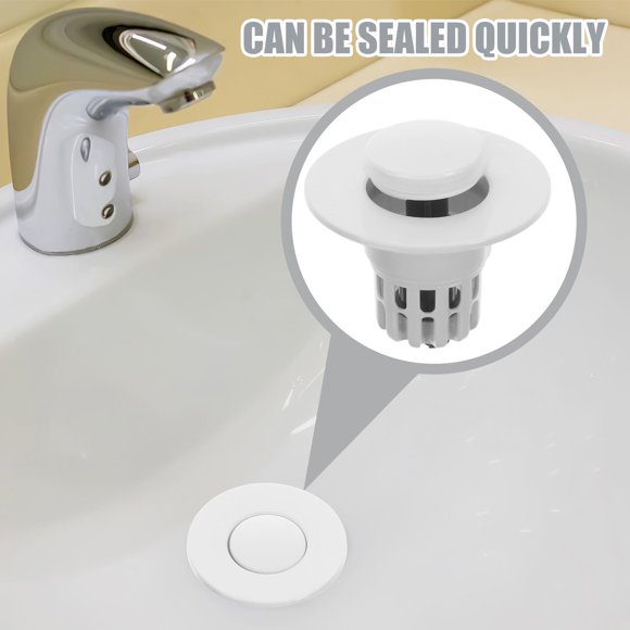 SKISUNO Tapón Para Desagüe Presionable Con Para Pelo Fácil De Limpiar Material ABS Y