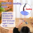 thumbnail image 2 of Ehucon Adaptive Utensils Curved Angled Left Spoon and Fork for Tremors, Parkinson's, Limited or Elderly, 2 Count, 2 of 5