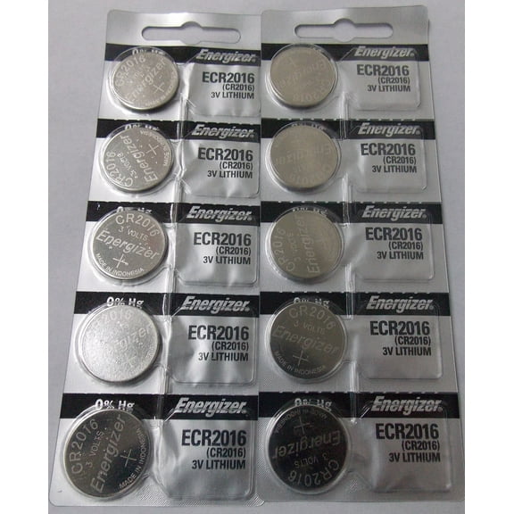 Energizer CR2016 3V Lithium Coin Battery - 10 Pack   Free Shipping