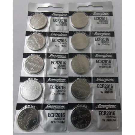Energizer CR2016 3V Lithium Coin Battery - 10 Pack + Free Shipping