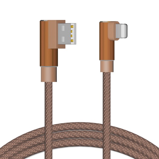 Maoww Double Elbow Data Cable 8Pin Replacement for Android TYPE-C Nylon Braided Fast Charging Phone Line