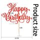 thumbnail image 3 of Decoración para tartas EIOAUY Happy Birthday, 23 cm, color rojo brillante, 3 of 5