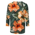 thumbnail image 4 of PuLe Long Sleeve Shirts for Women Womens 3/4 Length Sleeve Tops Casual Three Quarter Sleeve T-Shirts Round Neck Cute Tunic Tops Summer Blouses for Women 2024 ﻿, 4 of 5